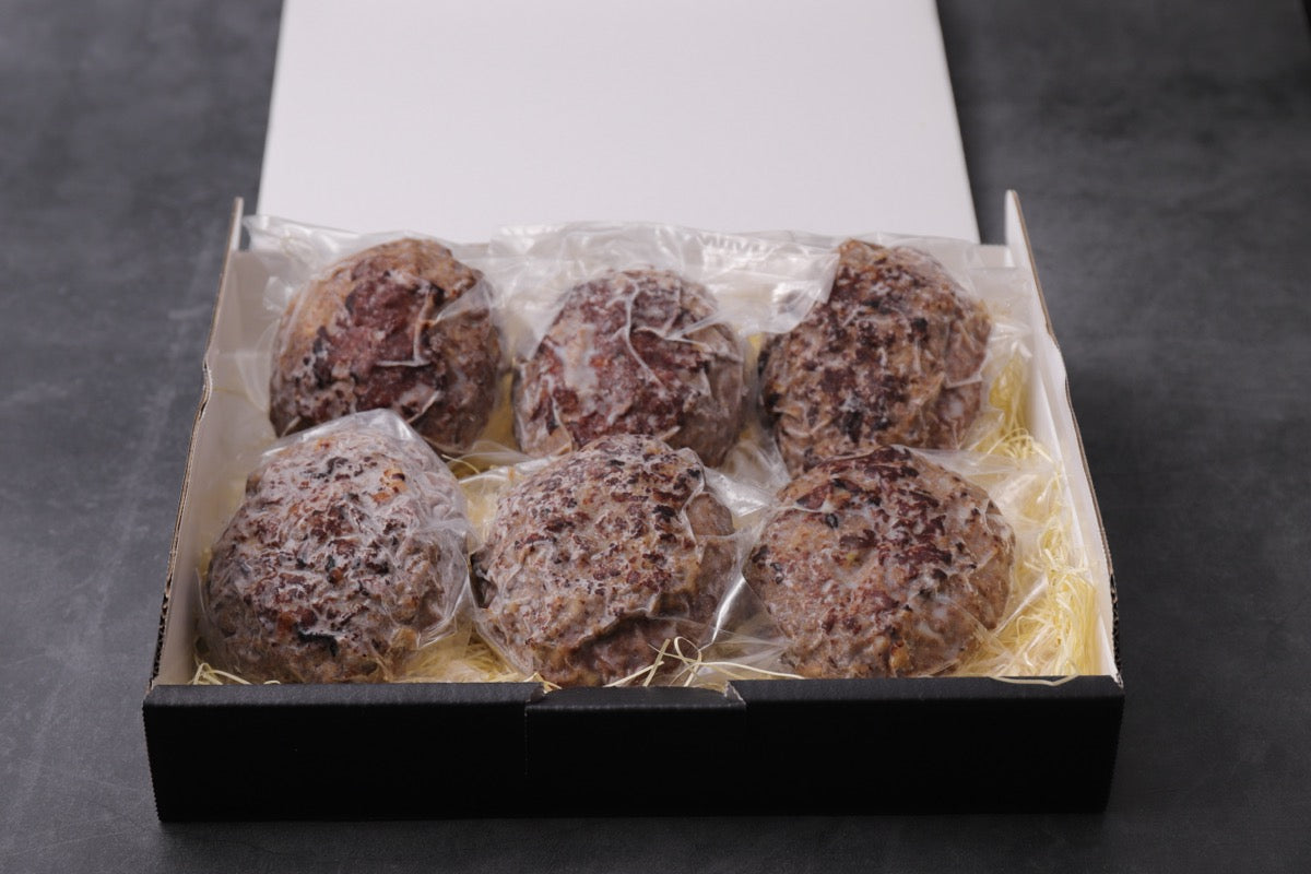 仙台牛100％の2層ハンバーグ6個入り（焼）